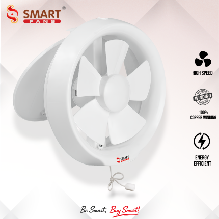 Smart Best 8 Inch Window Exhaust Fan | Classic White